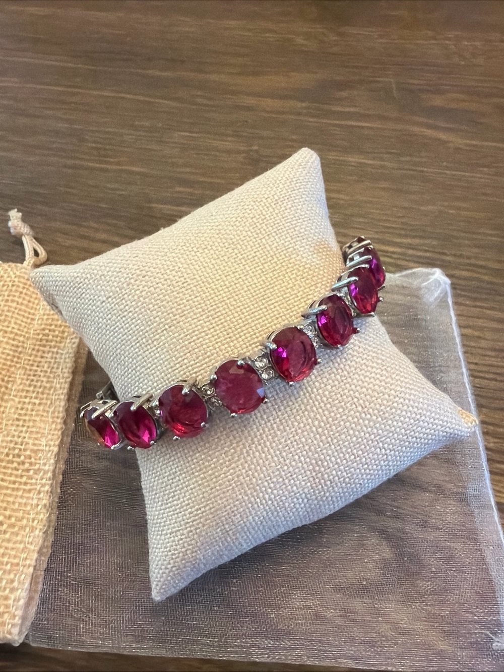 Pink Crystal Tennis Bracelet - Women Jewelry